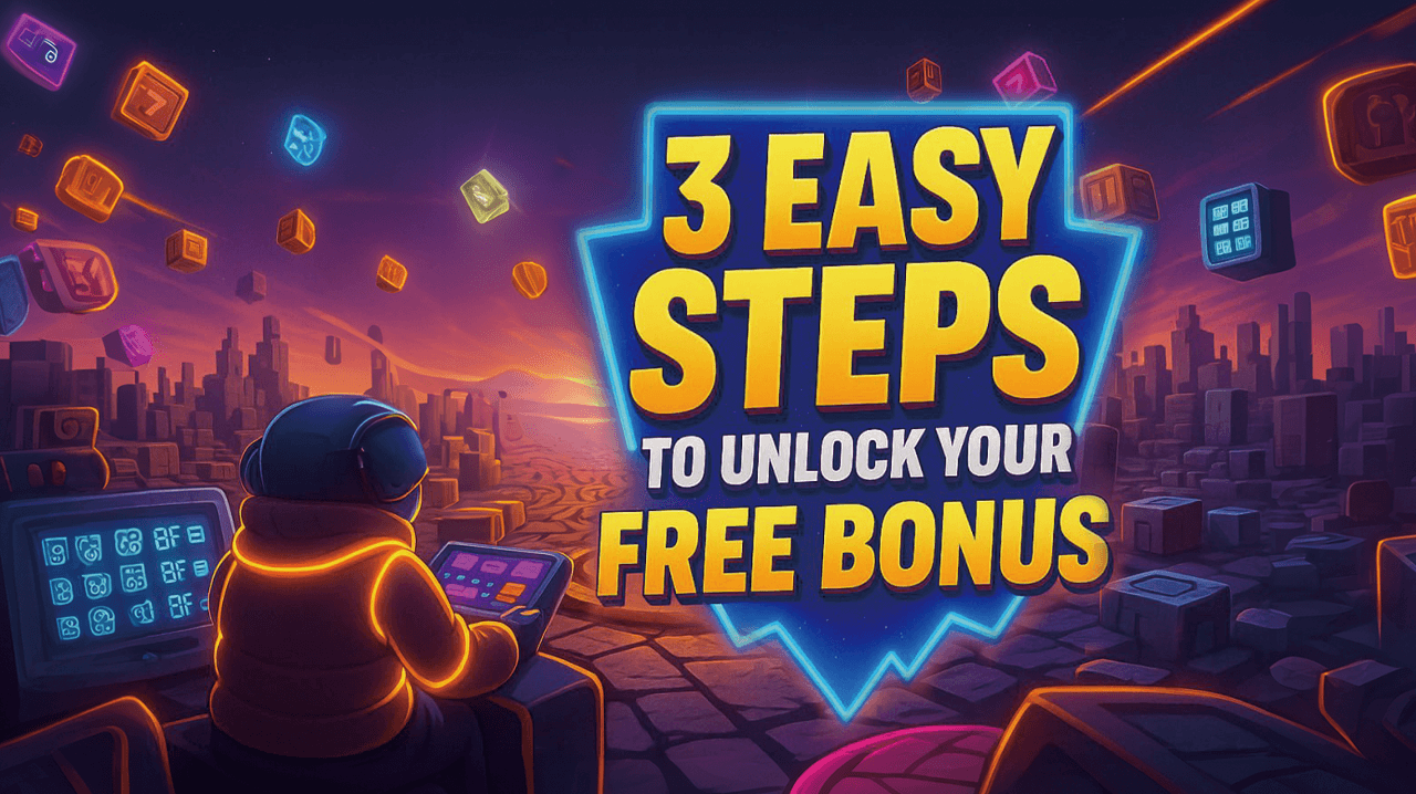 3 Easy Step to Unlock Free Bonus on Registration